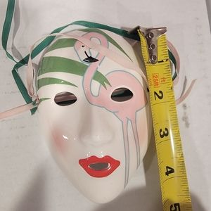 Vintage Vandor 1985 Pelzman Designs Wall Mask *Hand Painted*with Flamingo Design